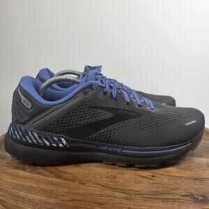 Brooks Adrenaline Gts 22 Mens Black And Blue Size 11 Running Shoes 1103661D005